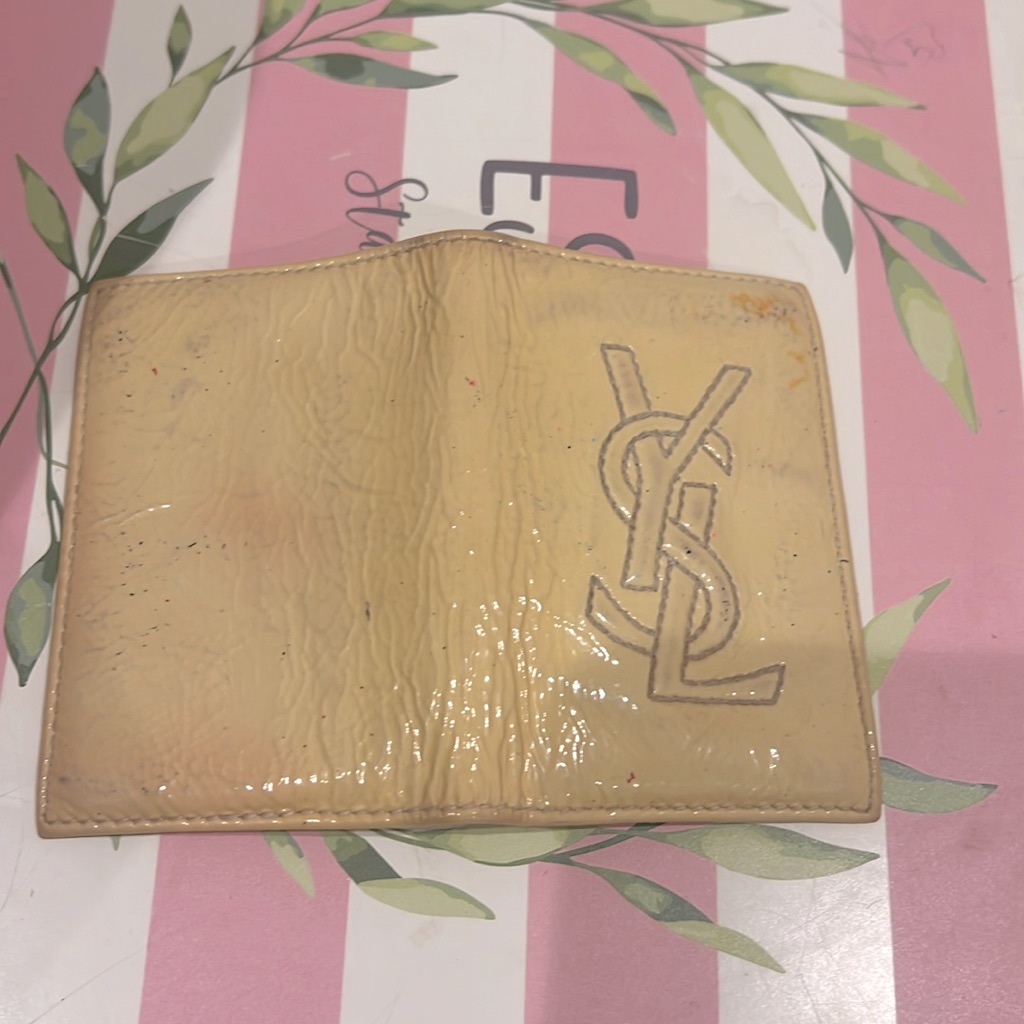 Ysl Vintage Patent Leather Card Holder